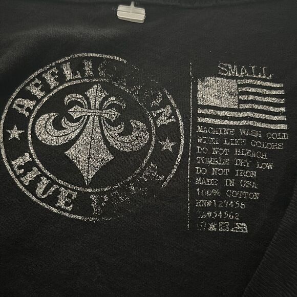 Affliction black T-shirt “never say I can’t. But I am the first who ever has” S - Picture 3 of 6